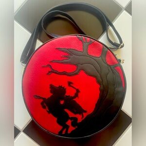 La Femme En Noir Sleepy Hollow Red & Black Headless Horseman Crossbody Bag